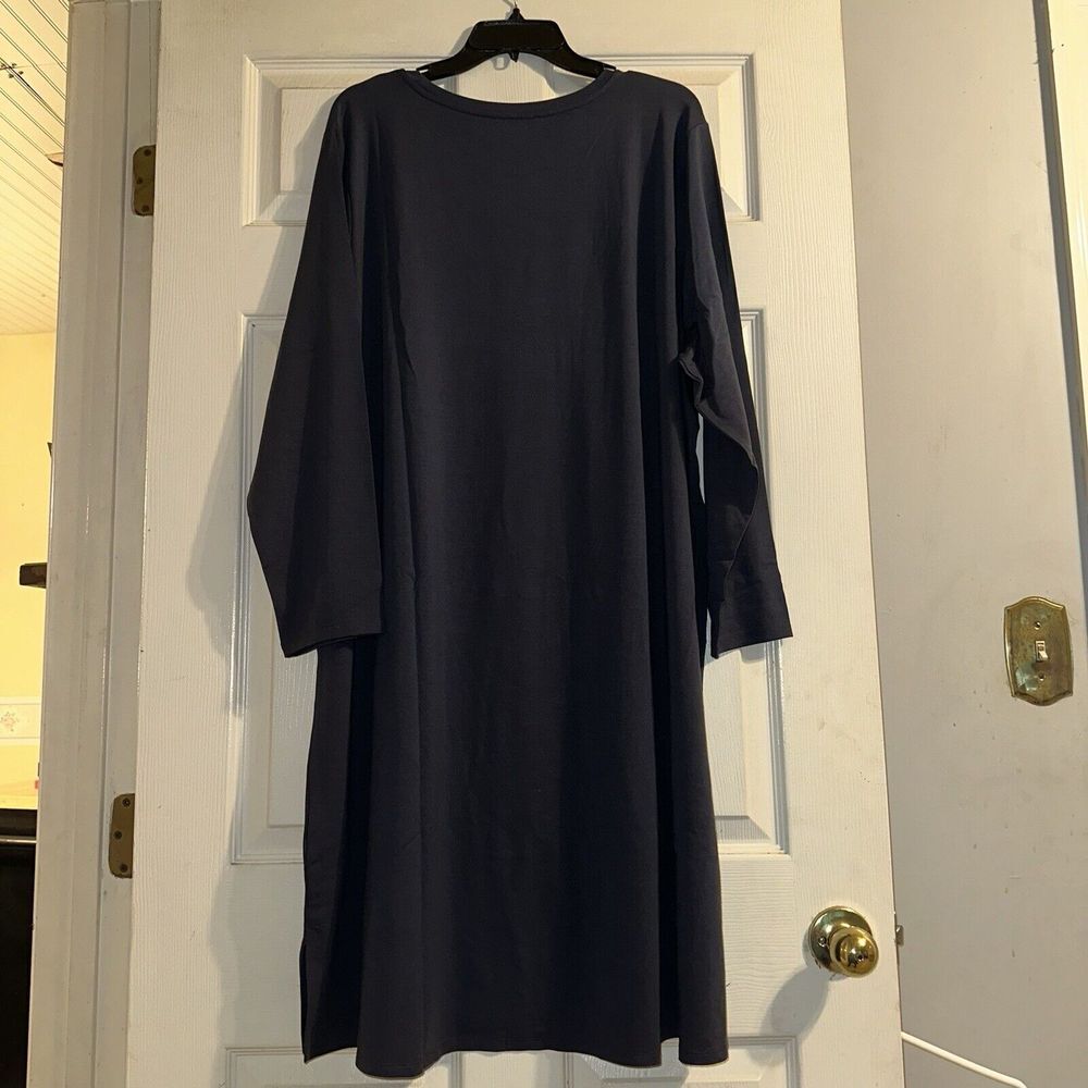 NEW Eileen Fisher Long Sleeve Jersey Shift Dress Crewneck Size‎ 3X - Picture 7 of 10